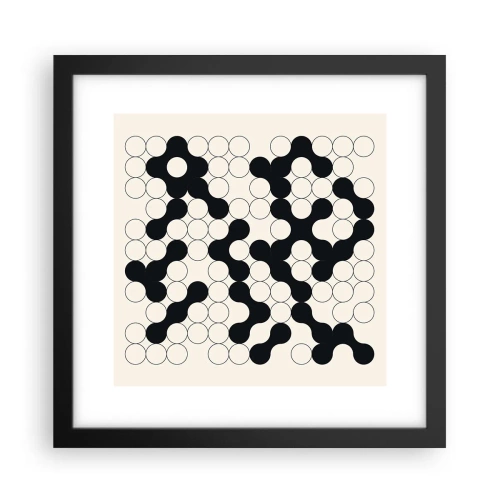 Plagát v čiernom ráme - Čínska hra – variácia - 30x30 cm