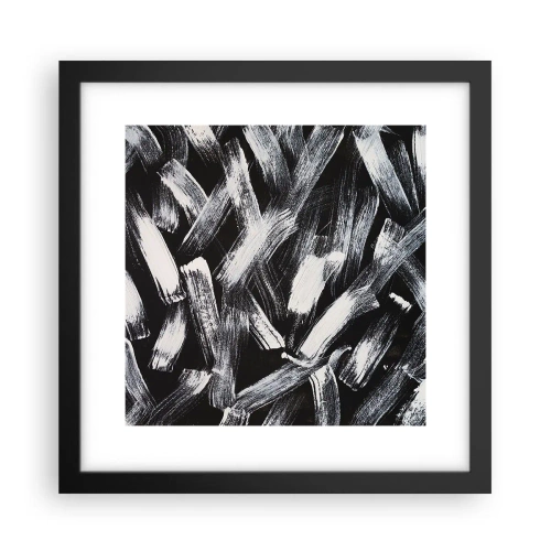 Plagát v čiernom ráme - Abstrakcia v industriálnom duchu - 30x30 cm