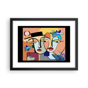 Plagát v čiernom ráme - Picassovo randez vous - 40x30 cm