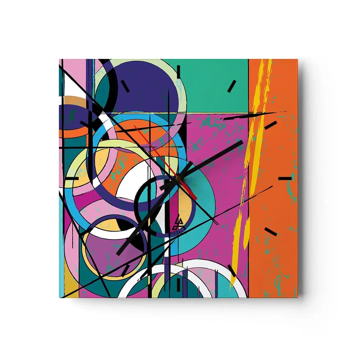Nástenné hodiny - Kruh za kruhom - 30x30 cm