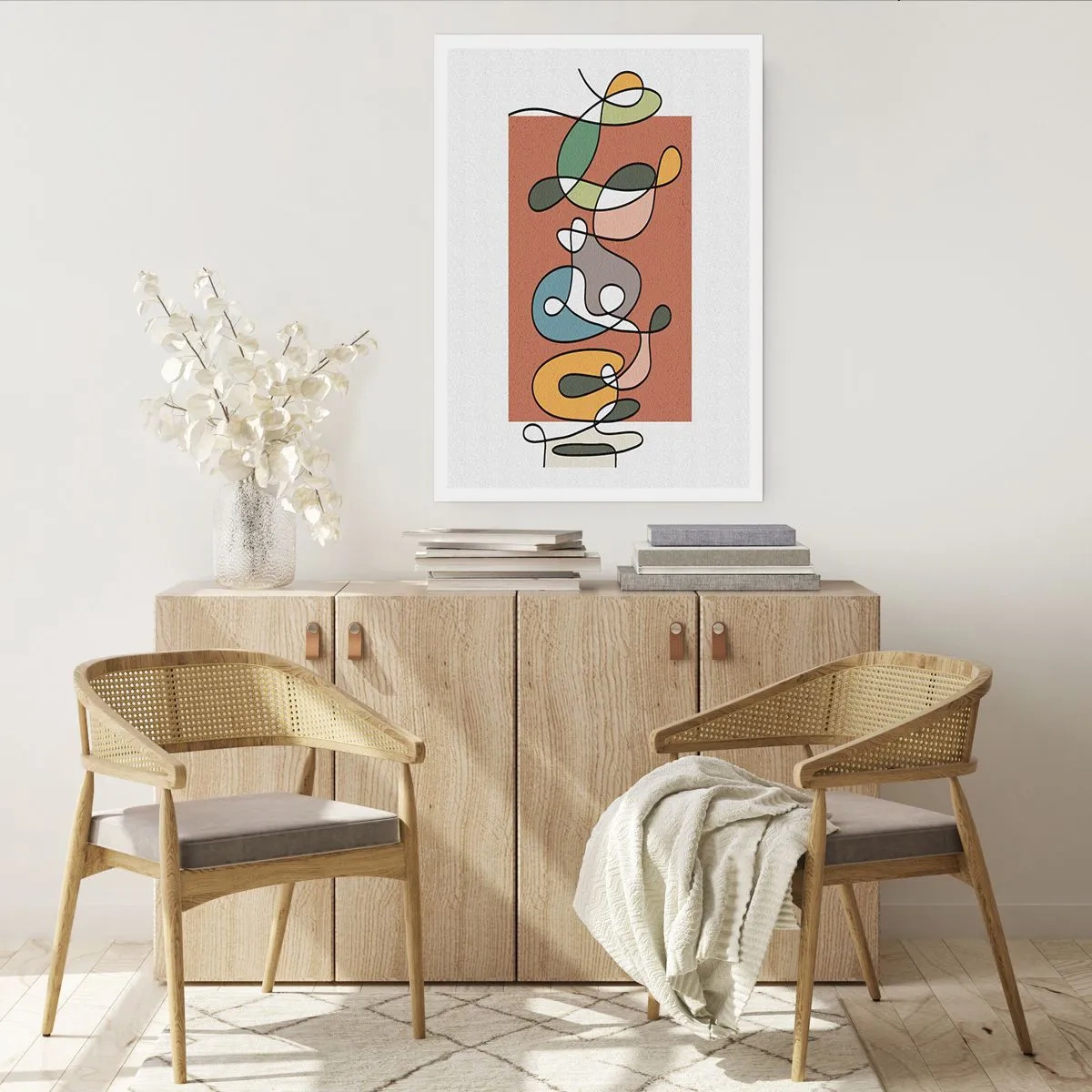 Plagát - Abstrakcia: farebné vyvádzanie - 70x100 cm