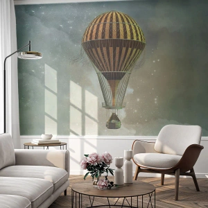 Fototapeta na mieru Premium Canvas - Priekopnícke lety - Balón, Lietať, Mraky