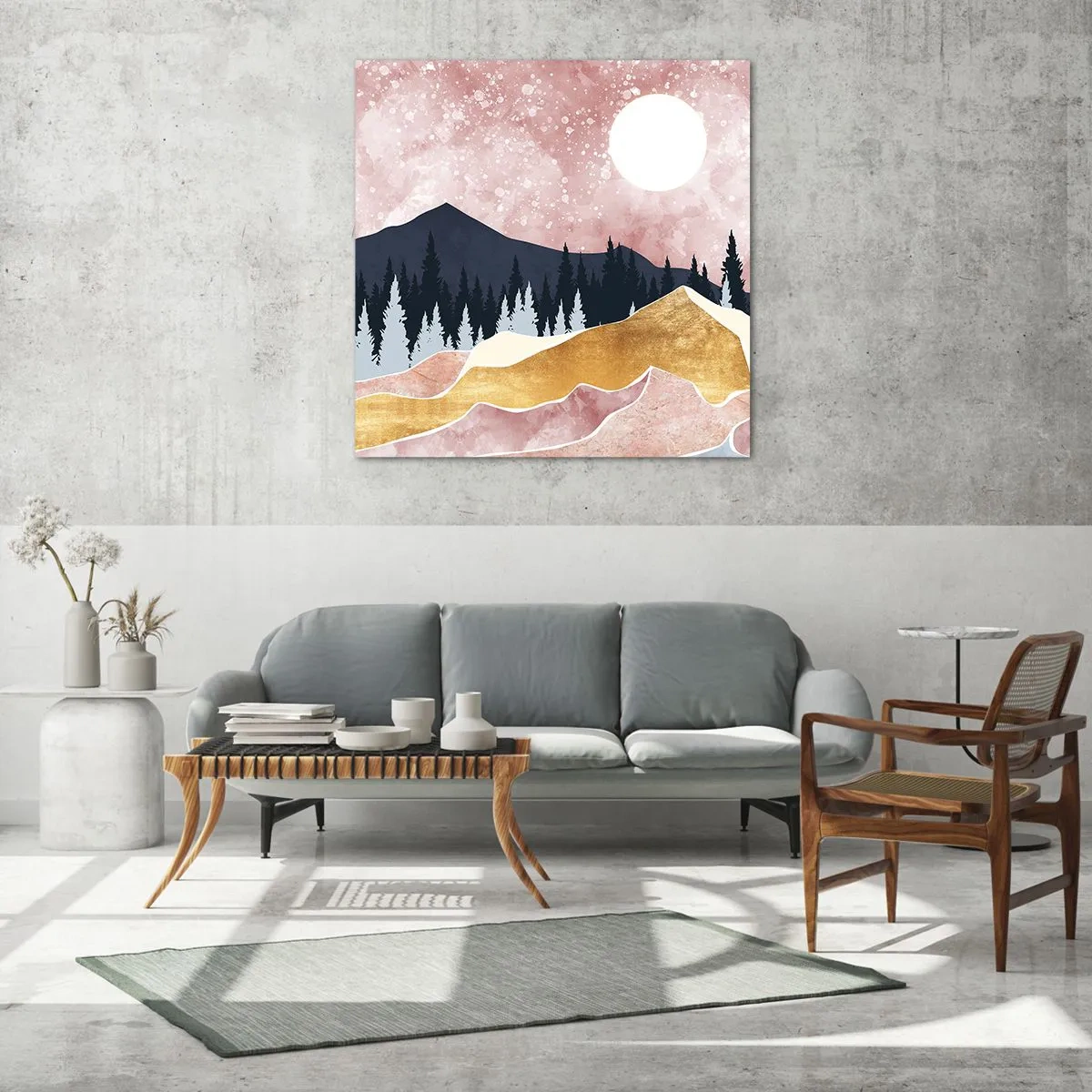 Obraz na skle - Nočná hliadka - 50x50 cm