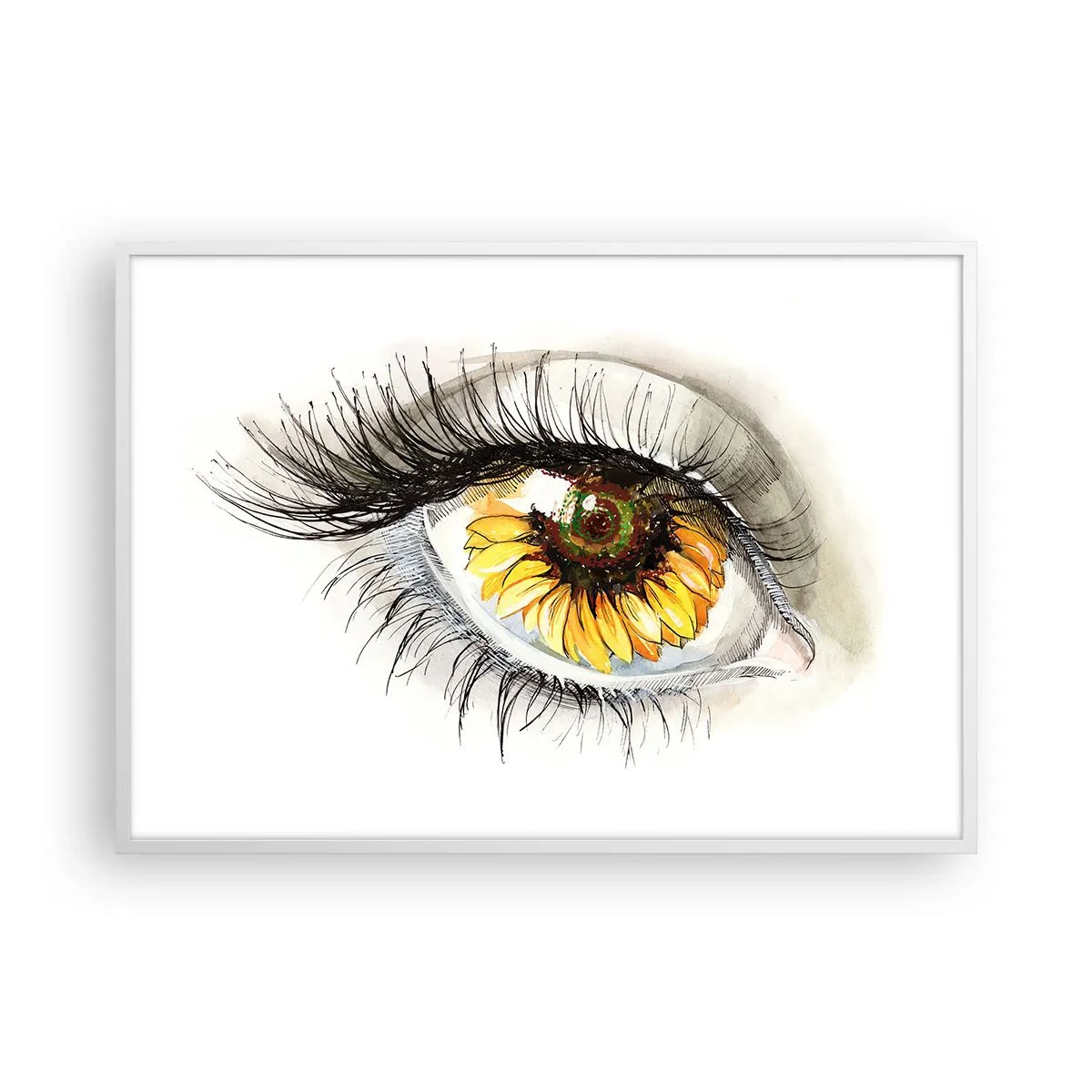 Plagát v bielom ráme - Pohľad žeravý ako leto - 100x70 cm