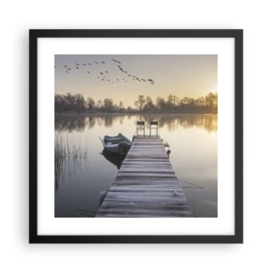 Plagát v čiernom ráme - Časom sa vrátim - 40x40 cm