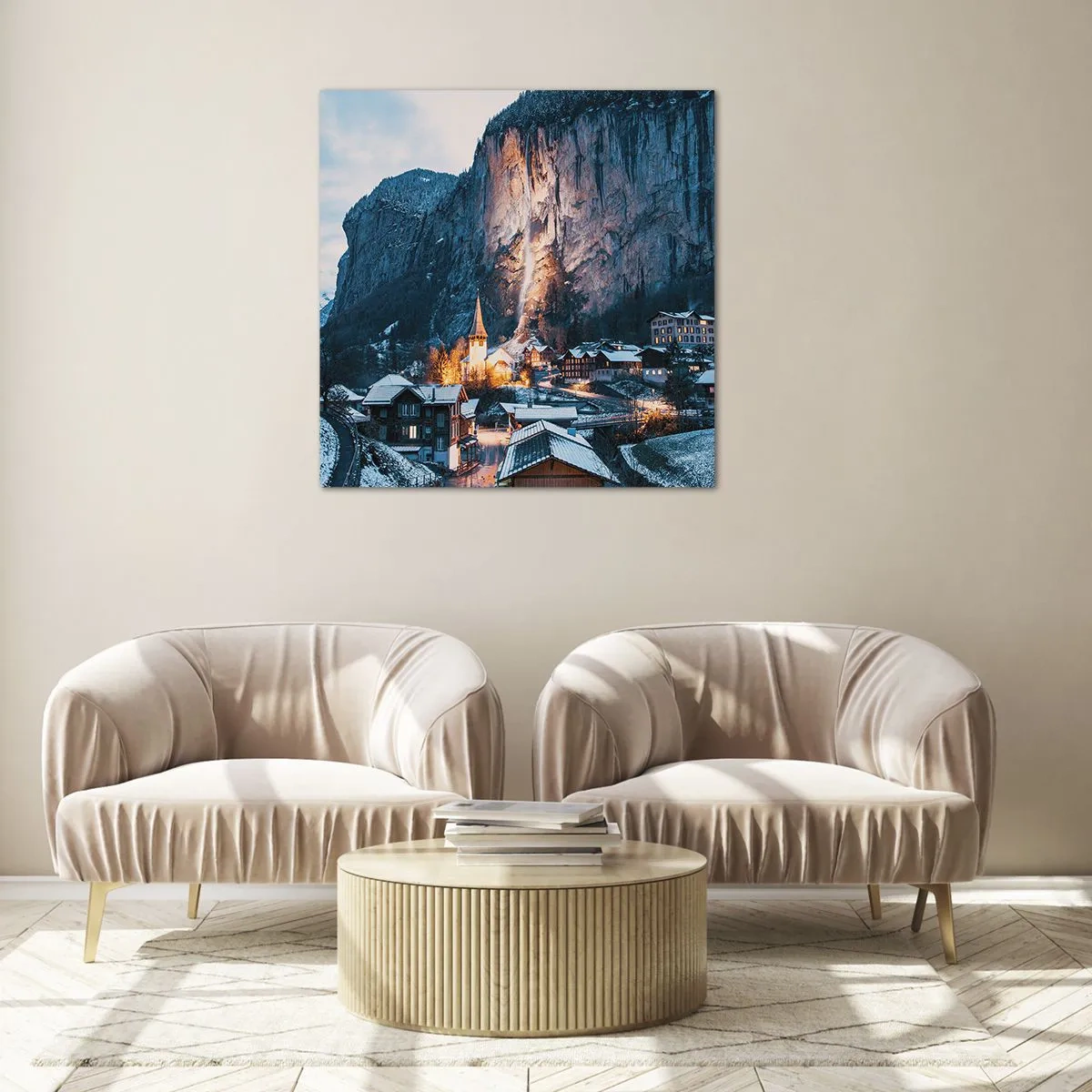 Obraz na skle - Svetlý duch zimy - 60x60 cm