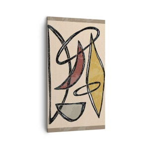 Obraz na plátne - Kompozícia – oblúky a ovály - 45x80 cm