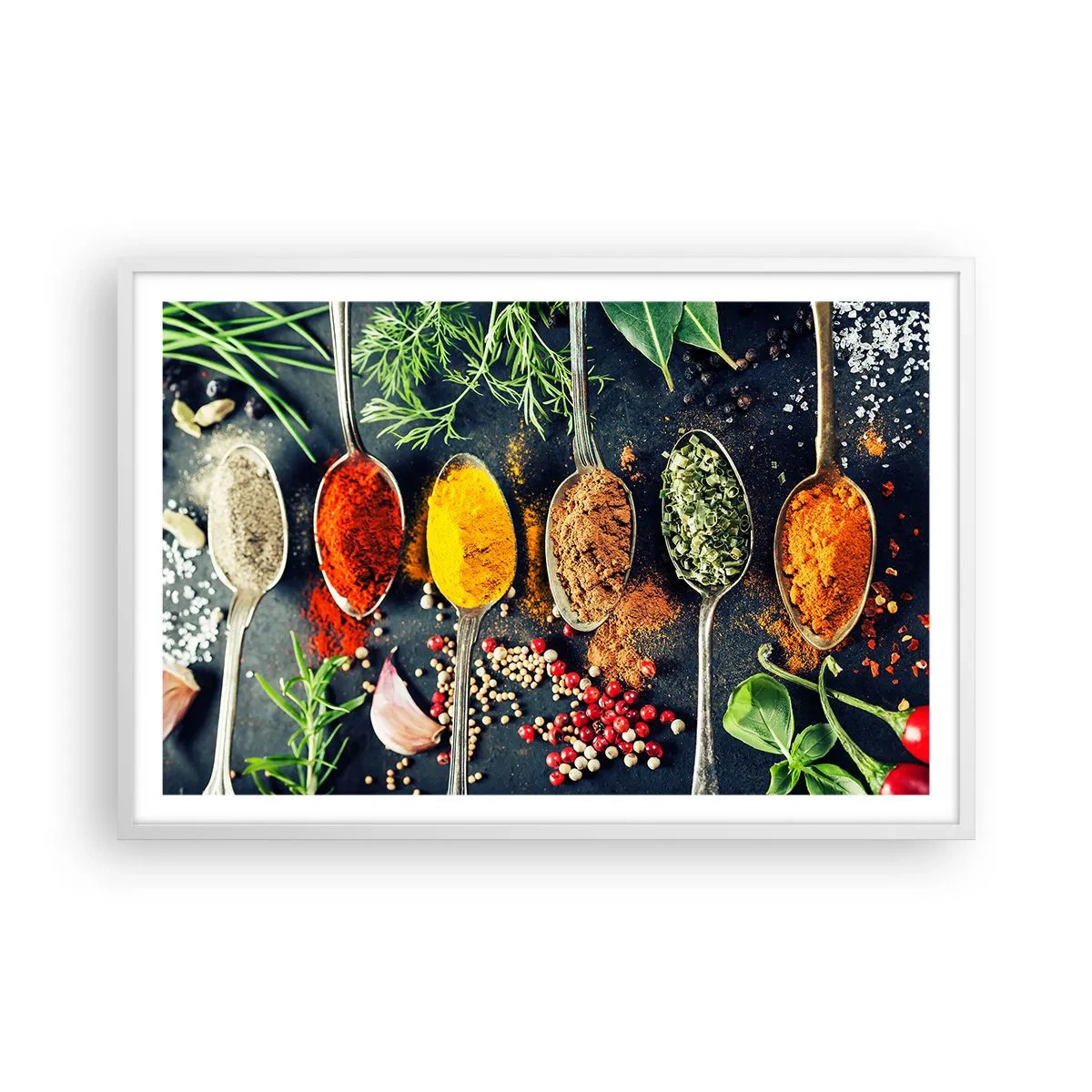 Plagát v bielom ráme - Kulinárska mágia - 91x61 cm