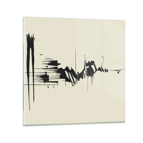 Obraz na skle - Rýchla abstrakcia - 40x40 cm