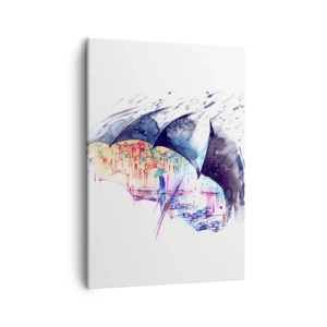 Obraz na plátne - Prechádzka v daždi - 50x70 cm