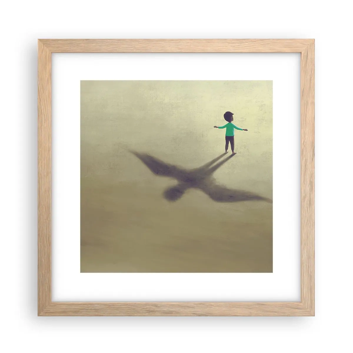 Plagát v ráme zo svetlého duba - Hrdina budúcnosti - 30x30 cm