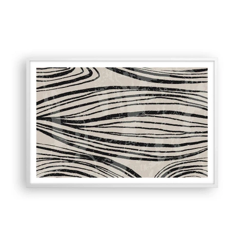 Plagát v bielom ráme - Močiar s líniami - 91x61 cm