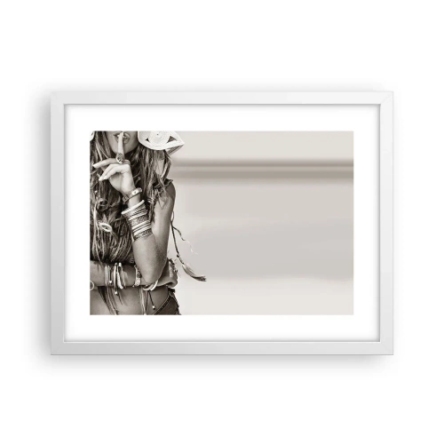 Plagát v bielom ráme - Ako dievča - 40x30 cm