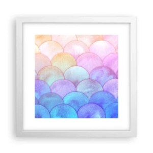 Plagát v bielom ráme - Perleťová šupina - 30x30 cm