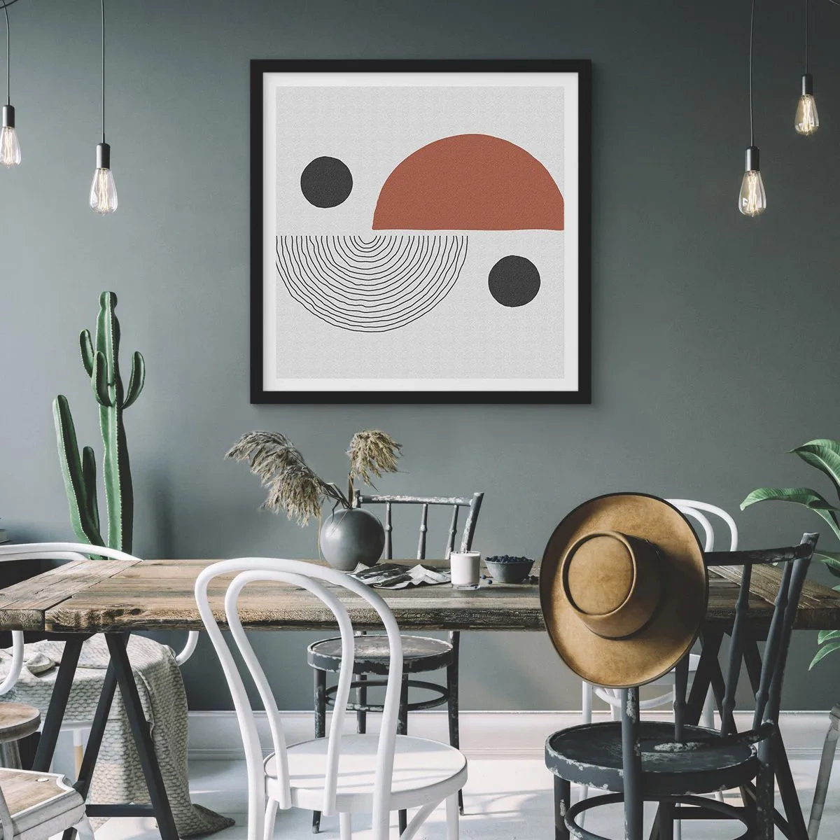 Plagát v čiernom ráme - Dokonalosť kruhu - 60x60 cm