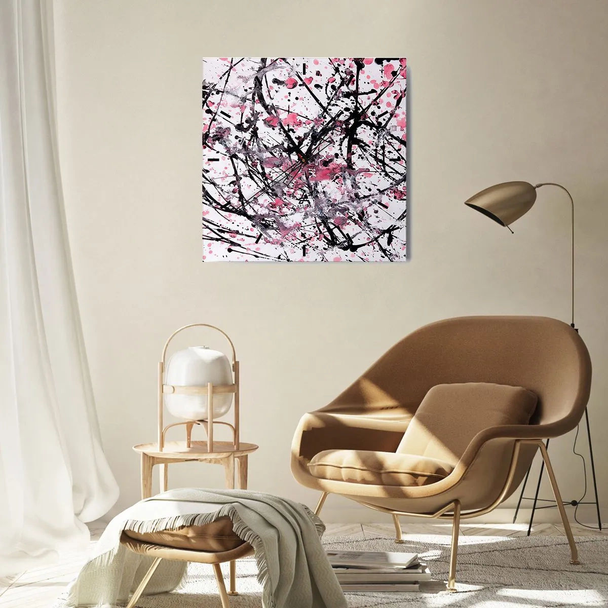 Nástenné hodiny - Pominuteľná povaha života - 40x40 cm