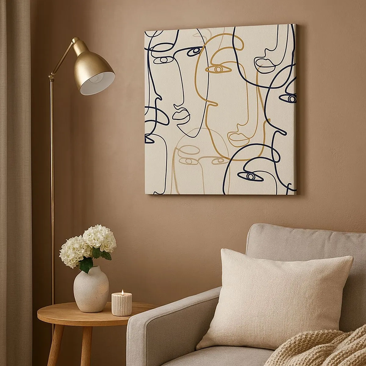 Obraz na plátne - Portrét znásobený - 30x30 cm