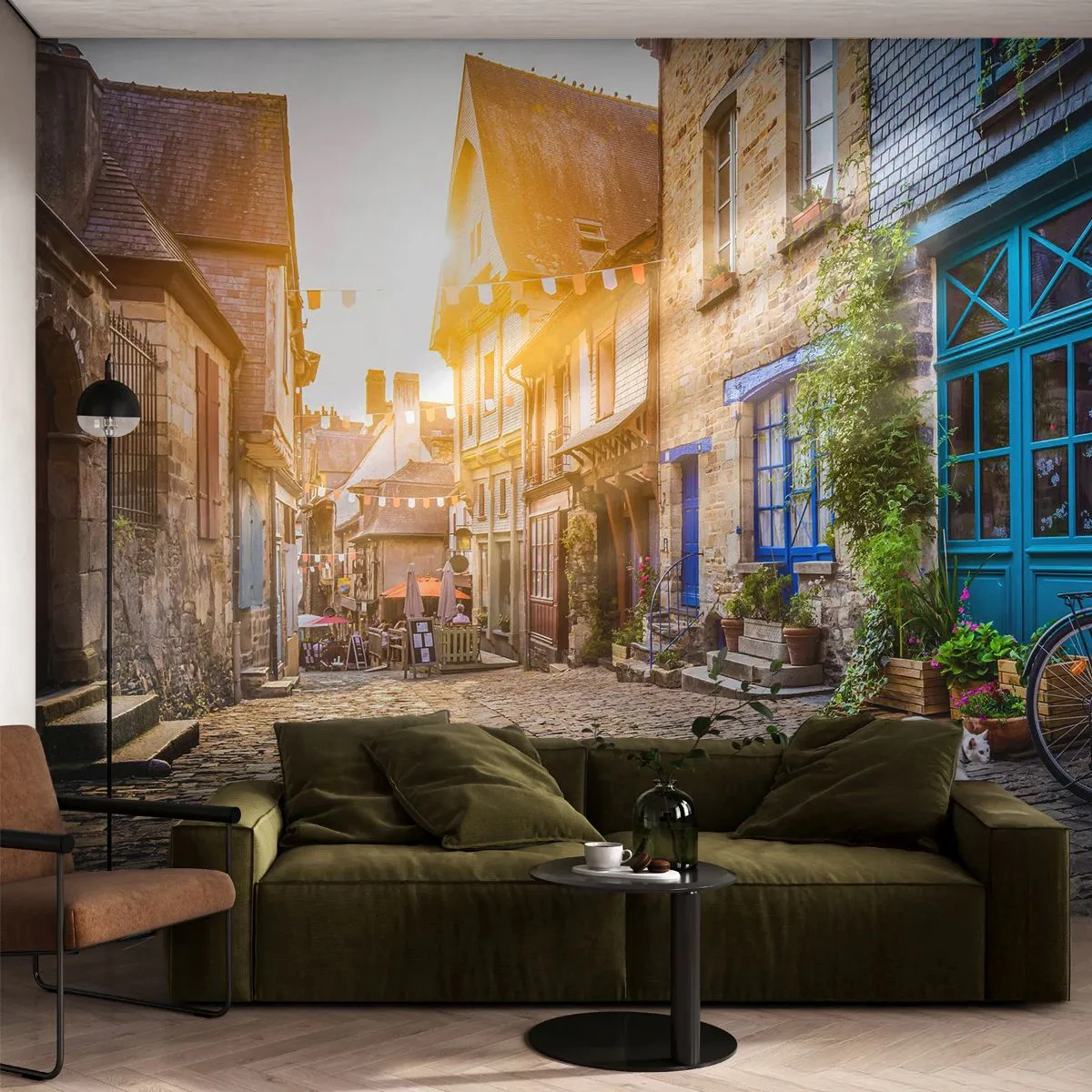 Fototapeta Premium Sand - Biely duch mestečka - Mesto, Francúzsko, Architektúra - 200x140 cm