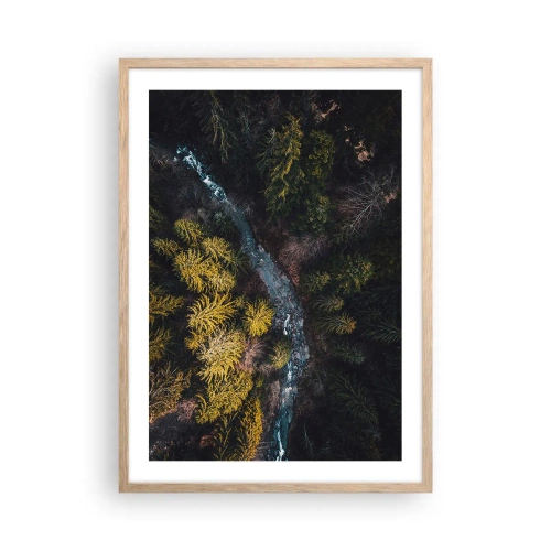 Plagát v ráme zo svetlého duba - Rýchlo, stále rýchlejšie - 50x70 cm