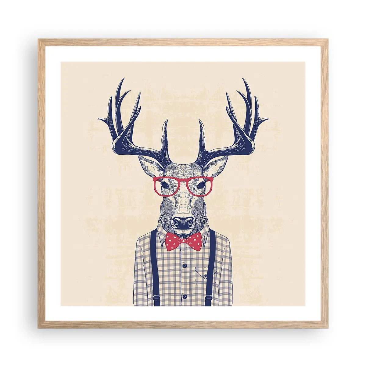 Plagát v ráme zo svetlého duba - Zábavná extravagancia - 60x60 cm