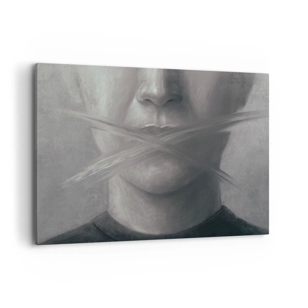 Obraz na plátne - Ani slovo - 120x80 cm