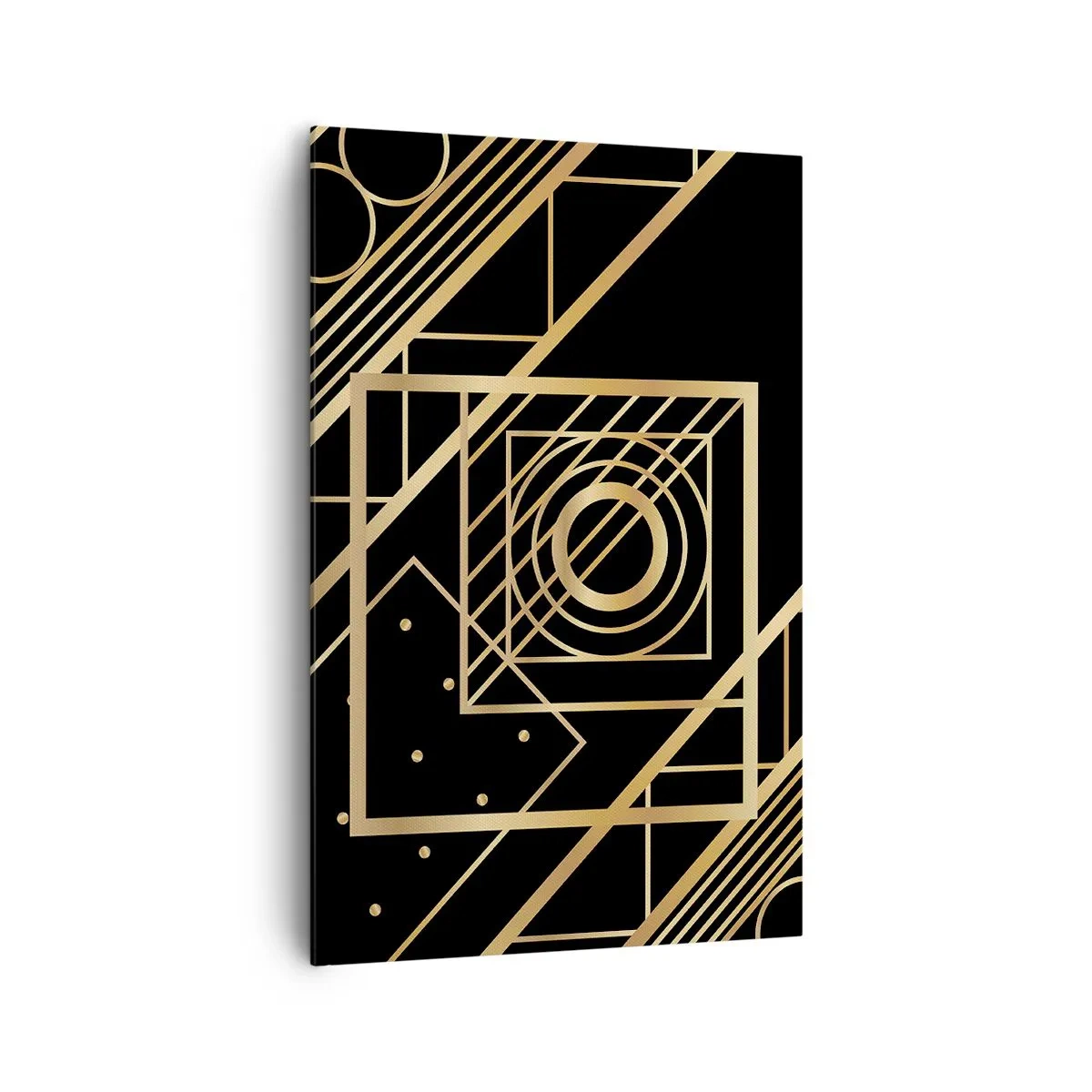 Obraz na plátne - Zlatá geometria - 80x120 cm