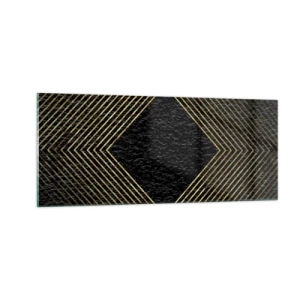 Obraz na skle - Geometria v štýle glamour - 100x40 cm
