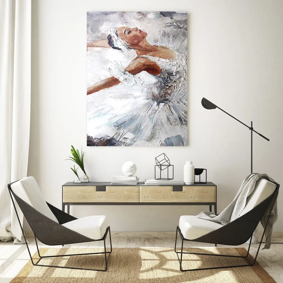 Obraz na skle - Jemná a ľahká ako tyl - 70x100 cm