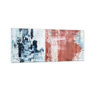 Obraz na skle - Abstraktné pol na pol - 100x40 cm