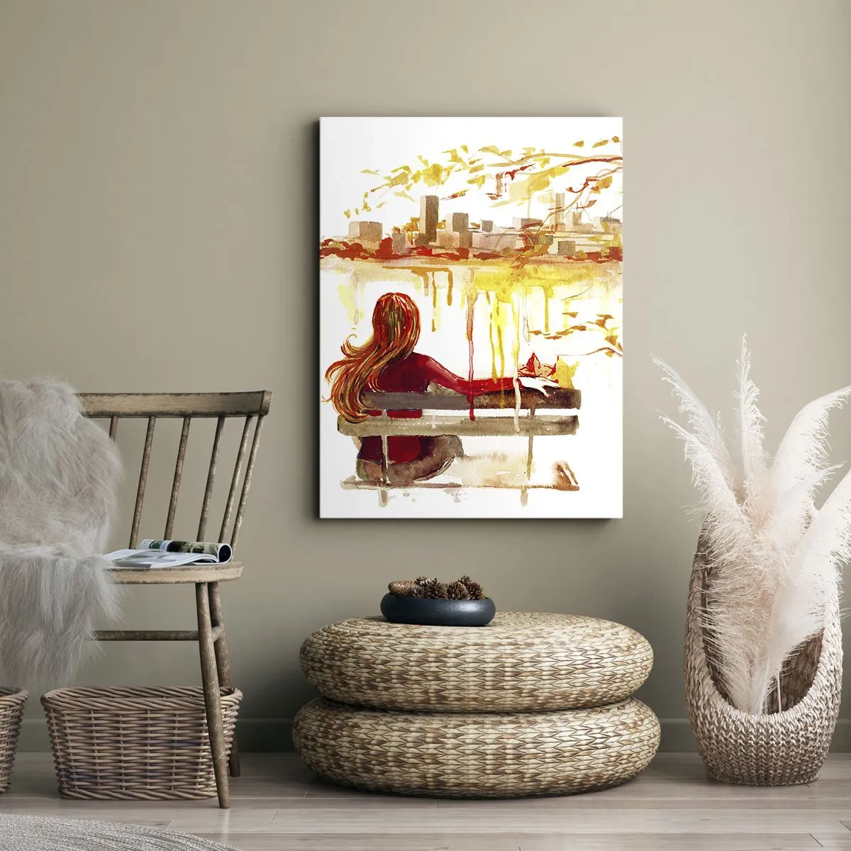 Obraz na plátne - Okamih zamyslenia - 55x100 cm