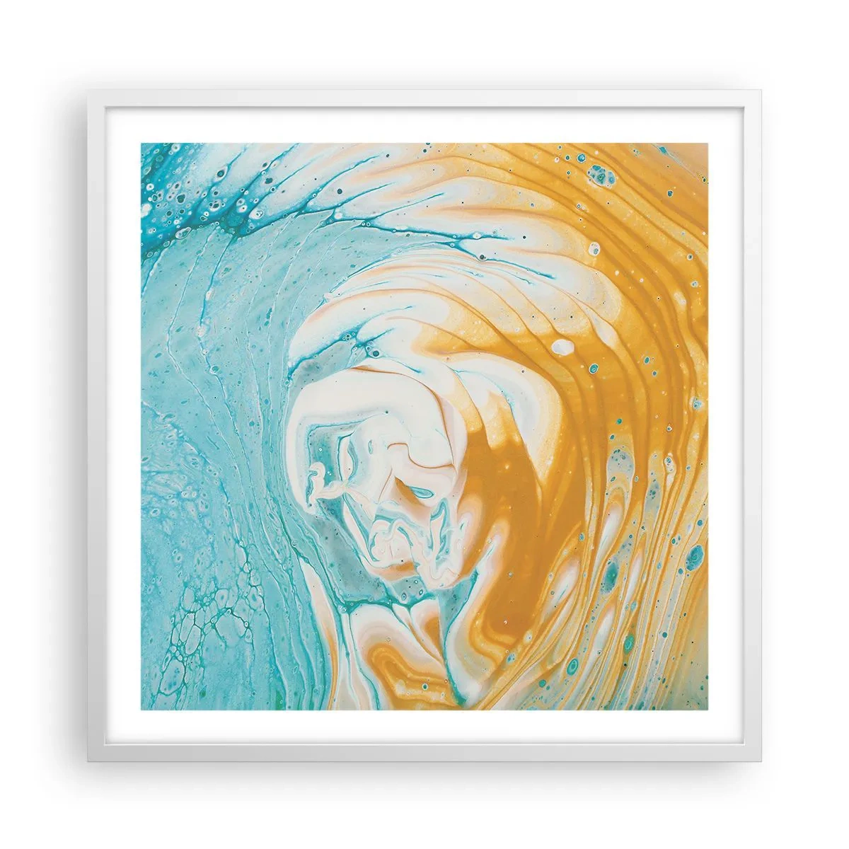 Plagát v bielom ráme - Pastelový vír - 60x60 cm