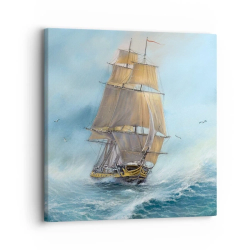 Obraz na plátne - Bežiaci po vlnách - 30x30 cm