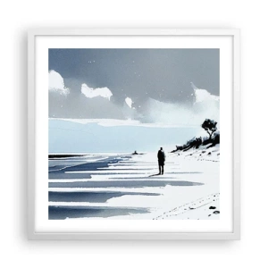 Plagát v bielom ráme - O samote - 50x50 cm