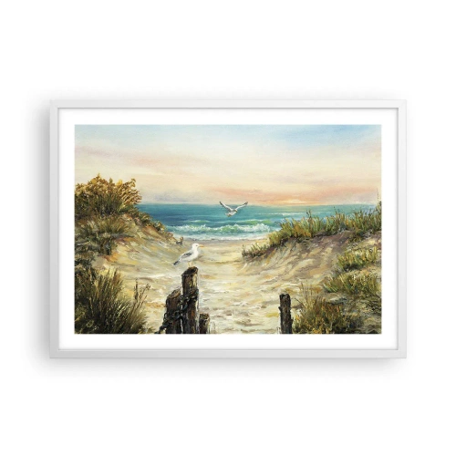 Plagát v bielom ráme - Bezvetrie a samota - 70x50 cm