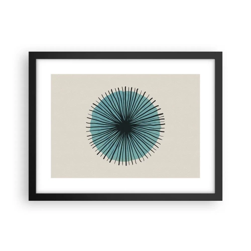 Plagát v čiernom ráme - Žiariaca modrá - 40x30 cm