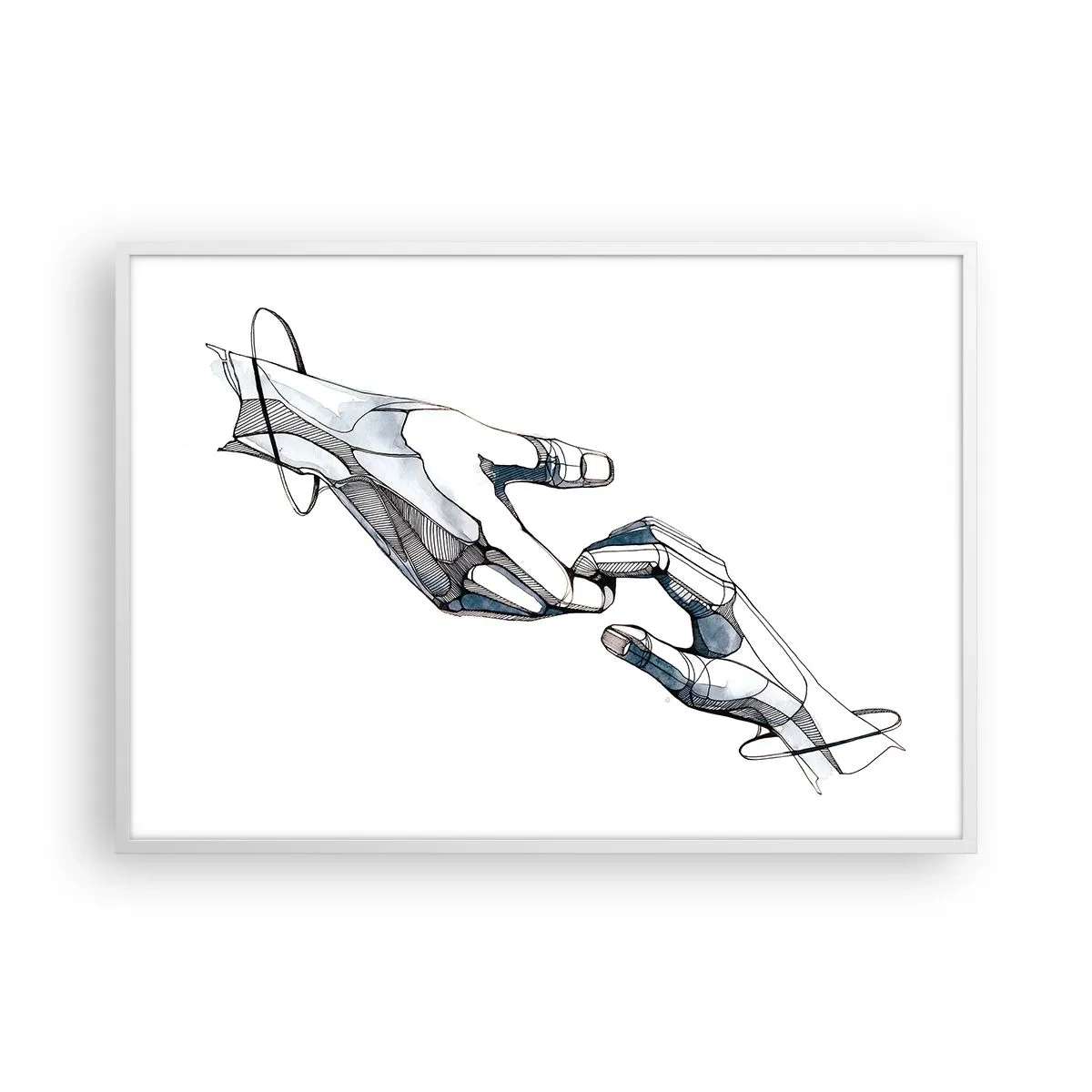 Plagát v bielom ráme - Dobré gesto - 100x70 cm