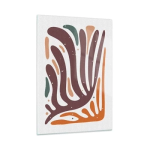 Obraz na skle - Organická a radiálna kompozícia - 50x70 cm