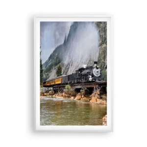 Plagát v bielom ráme - A kam to? Kam? - 61x91 cm