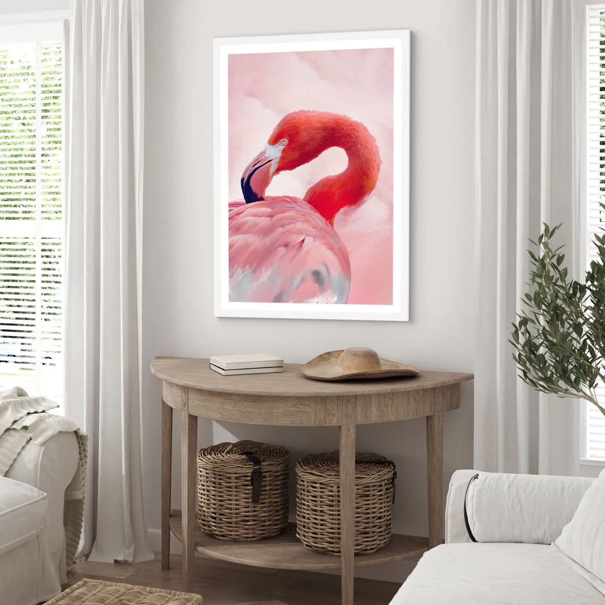 Plagát v bielom ráme - Vtáčia krása - 61x91 cm