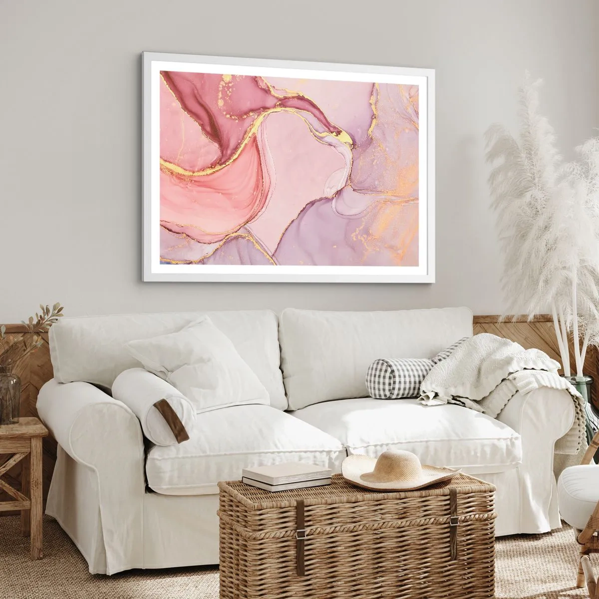 Plagát v bielom ráme - Maznanie farieb - 91x61 cm