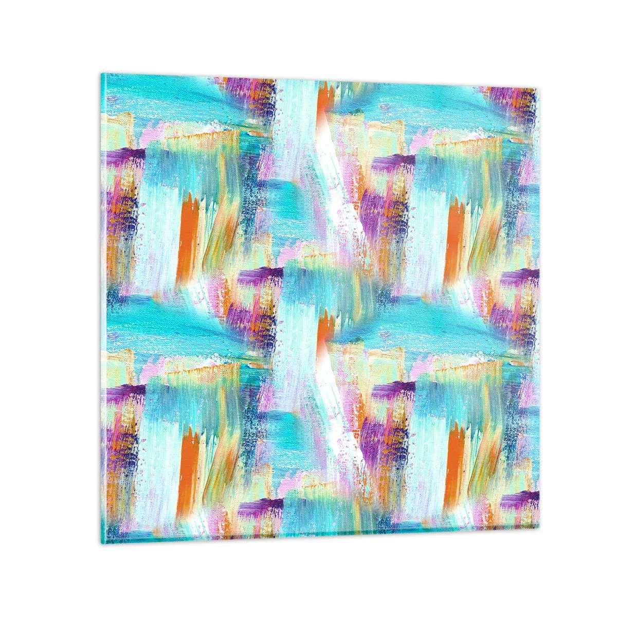 Obraz na skle - Veselé striedavé cákance - 60x60 cm