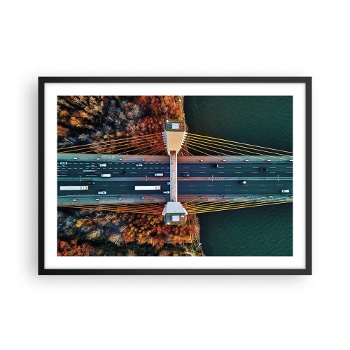 Plagát v čiernom ráme - Za vodami, za lesmi - 70x50 cm