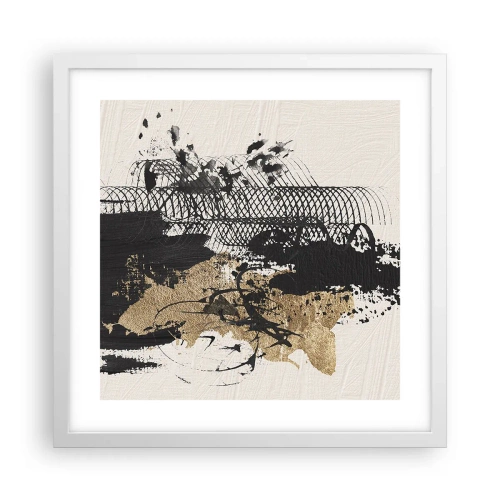 Plagát v bielom ráme - Kompozícia s vášňou - 40x40 cm