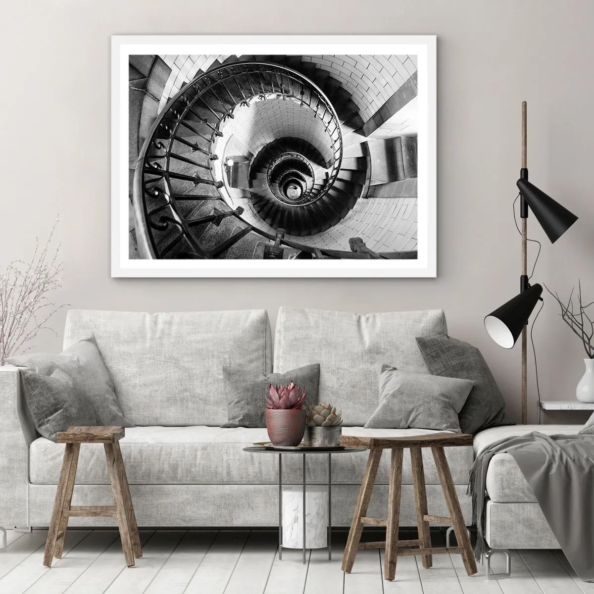 Plagát v bielom ráme - Len vyššie a vyššie - 50x40 cm