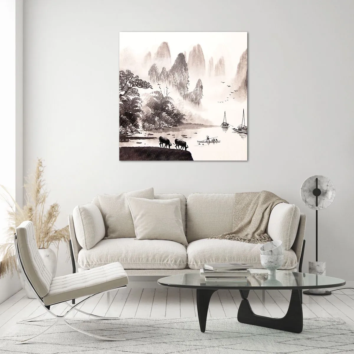 Obraz na skle - Exotická všednosť Východu - 40x40 cm