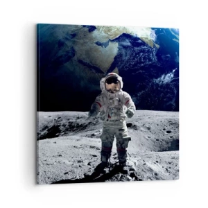 Obraz na plátne - Pozdravy z Mesiaca - 60x60 cm