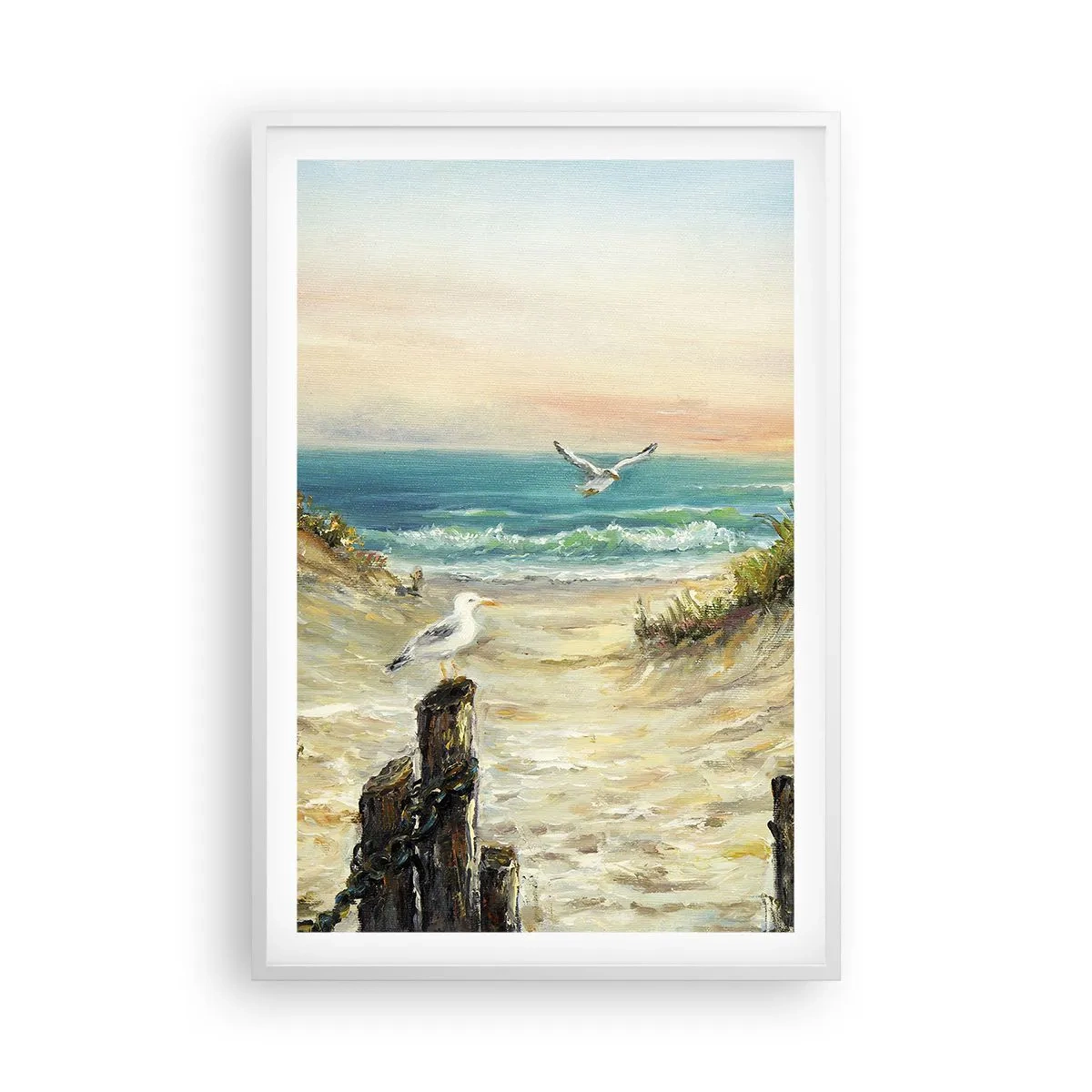 Plagát v bielom ráme - Bezvetrie a samota - 61x91 cm