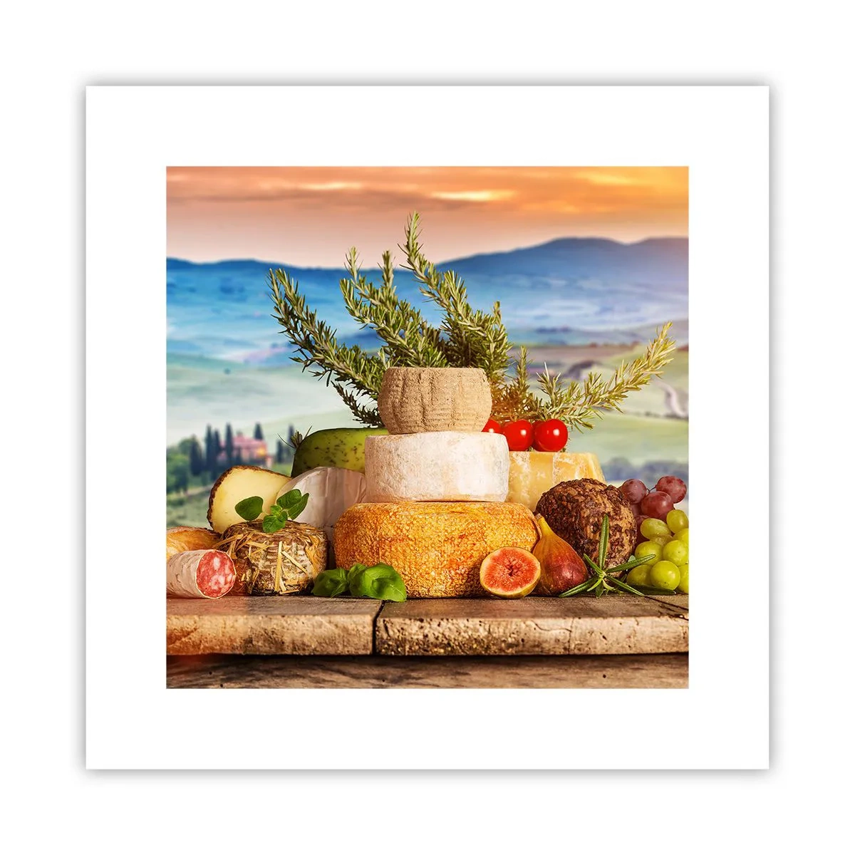 Plagát - Talianska radosť zo života - 30x30 cm