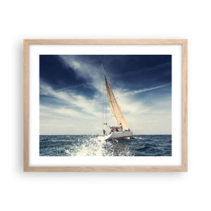 Plagát v ráme zo svetlého duba - Nás nedobehnú! - 50x40 cm