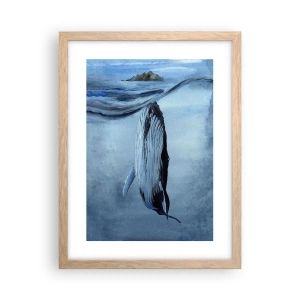 Plagát v ráme zo svetlého duba - Dva svety severu - 30x40 cm